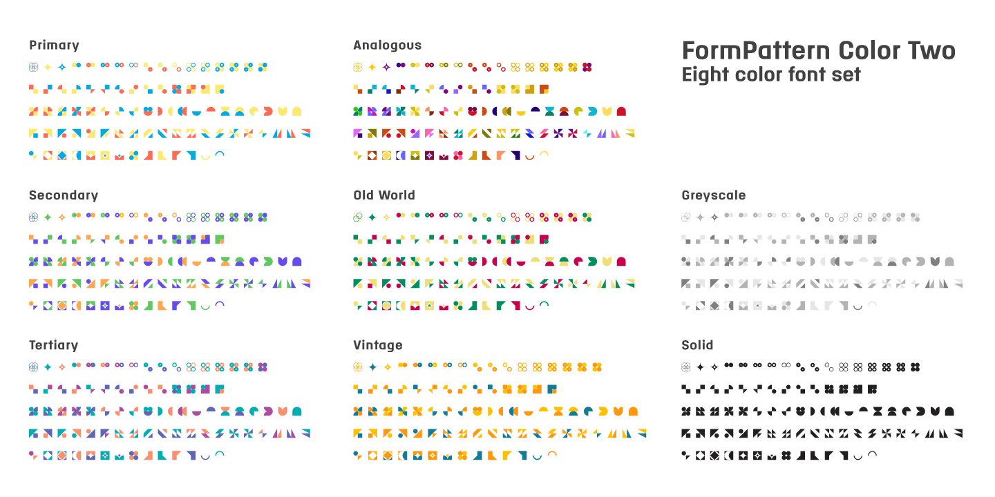 FormPattern Color Two Analogous Font preview
